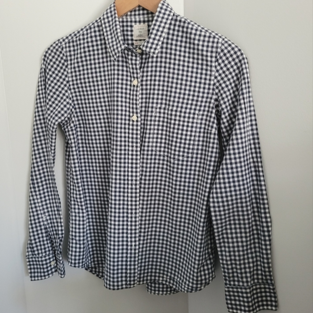AP "Boyfried Fit" Blue Gingham Button Down